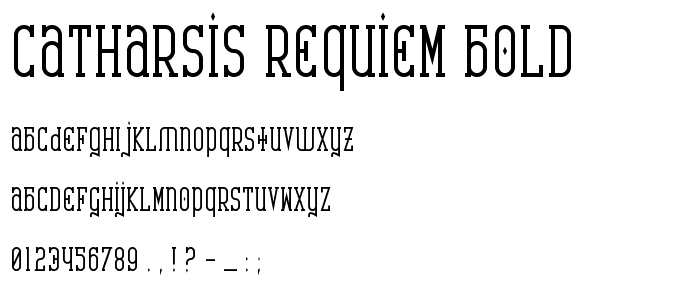 Catharsis Requiem Bold font